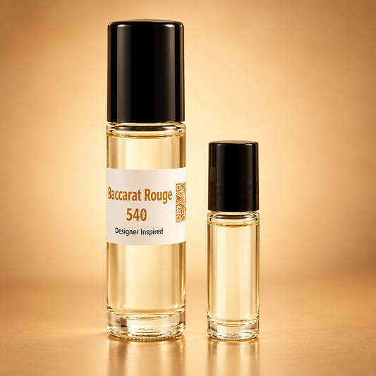 Close-up of the two oil bottles